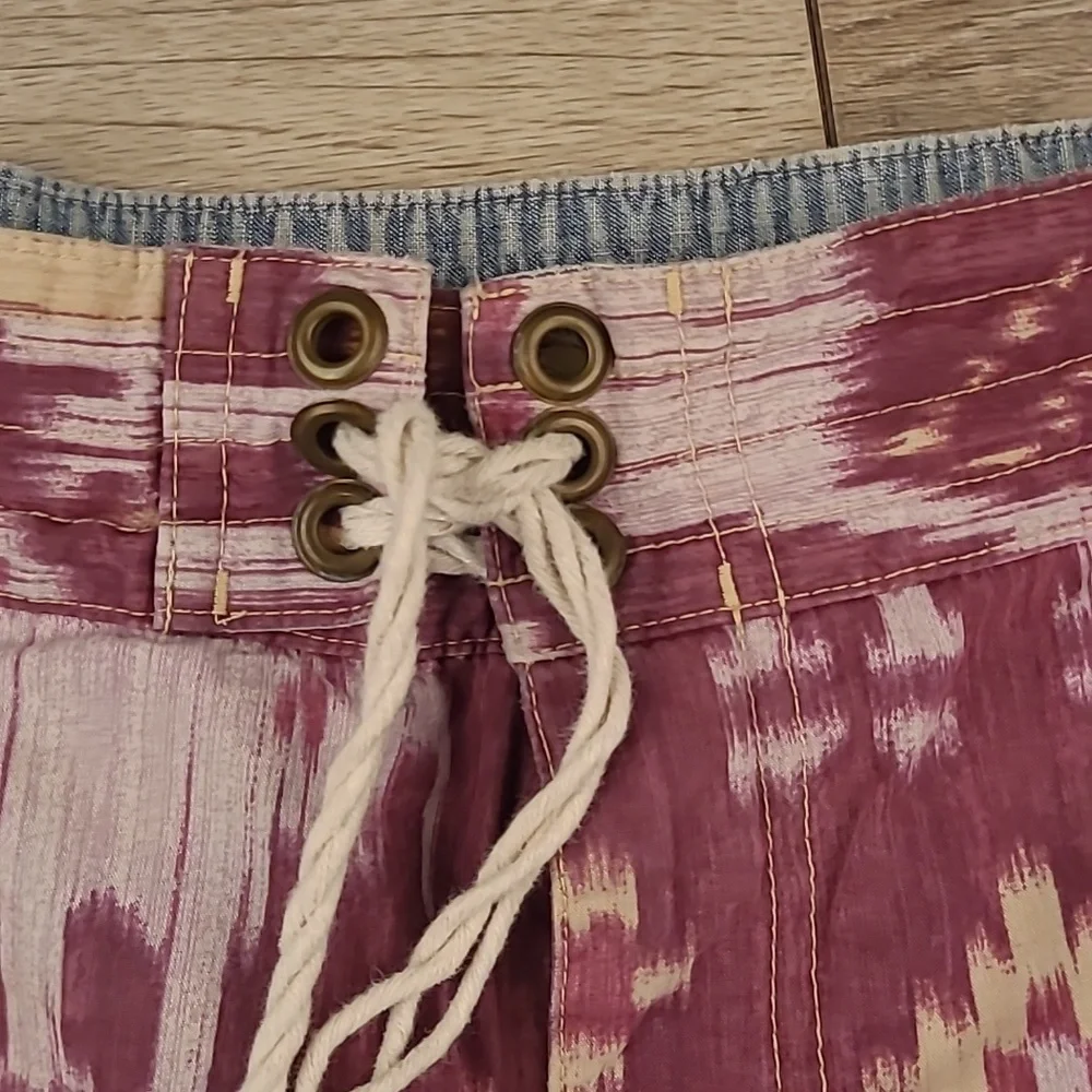 POLO RALPH LAUREN‎ Purple Beige Abstract Villager Medium Mens Swim Trunks VTG
